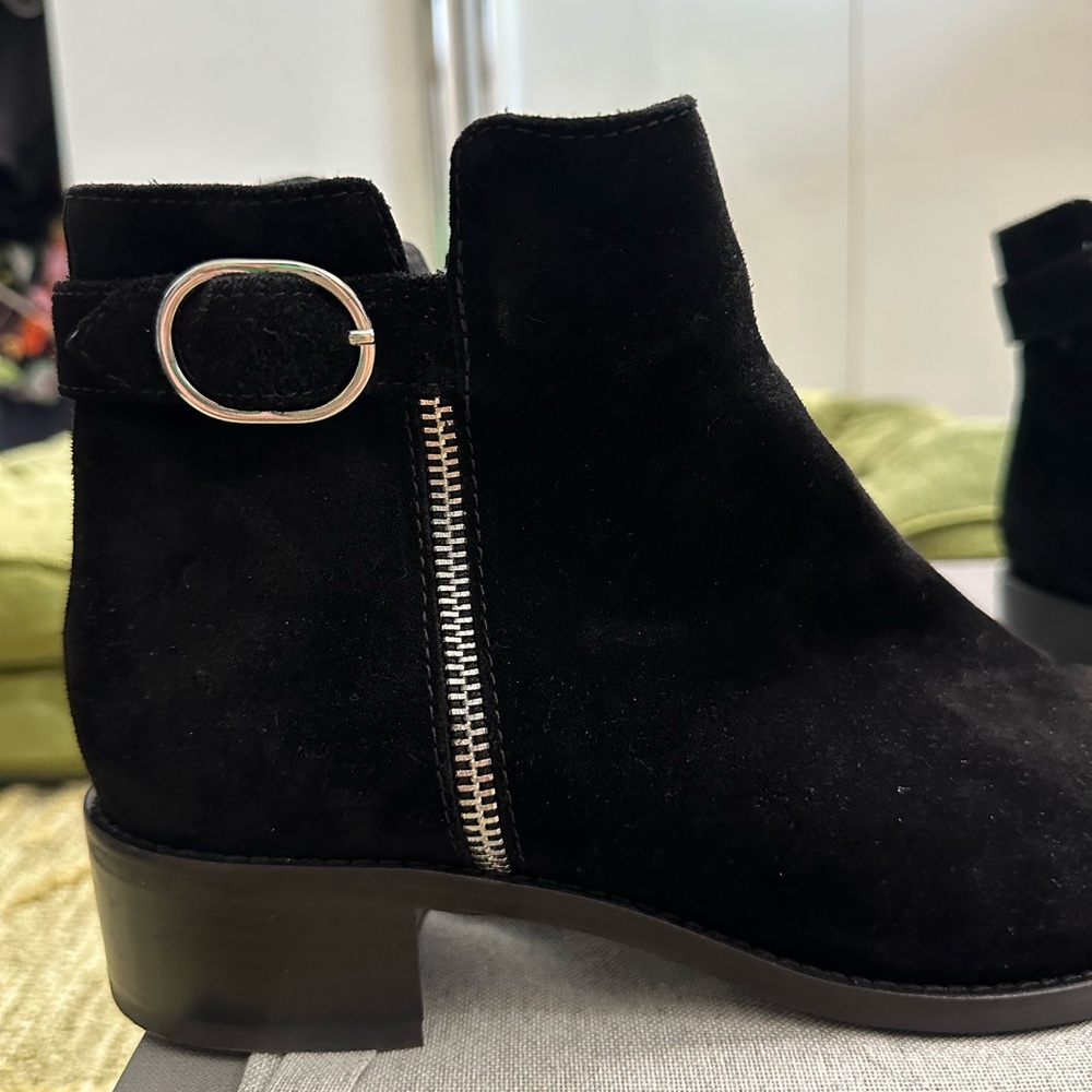 Aquatalia Black Suede Ankle Booties